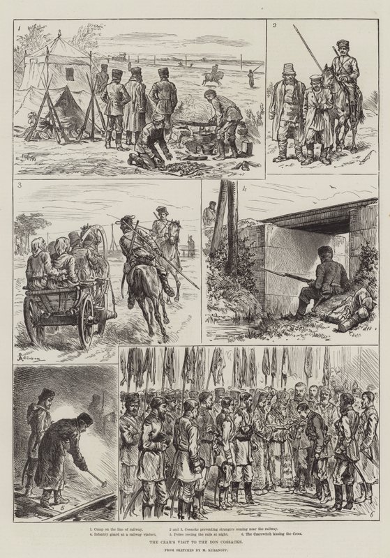 Het Bezoek van de Tsaar aan de Don Kozakken door Johann Nepomuk Schonberg