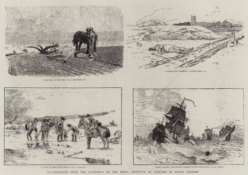 Illustraties uit de Catalogus van het Royal Institute of Painters in Water Colours door John Charles Dollman