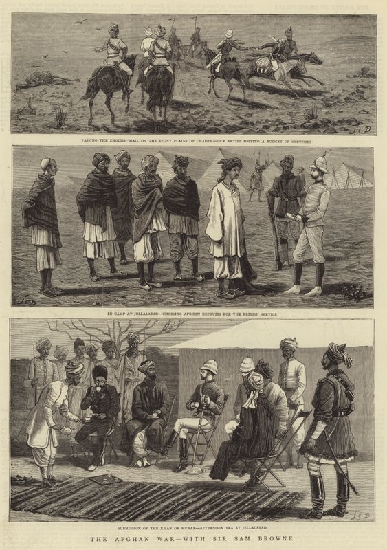 De Afghaanse Oorlog, met Sir Samuel Browne door John Charles Dollman