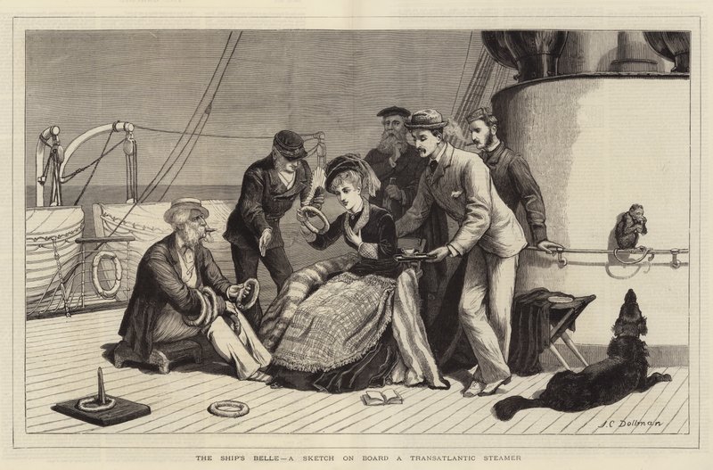 De Belle van het Schip, een Schets aan Boord van een Trans-Atlantische Stoomboot door John Charles Dollman