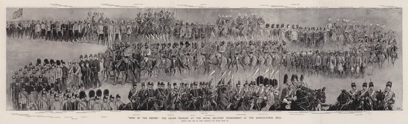 Zonen van het Rijk, de Grote Optocht op het Koninklijk Militair Toernooi in de Agricultural Hall door John Charlton