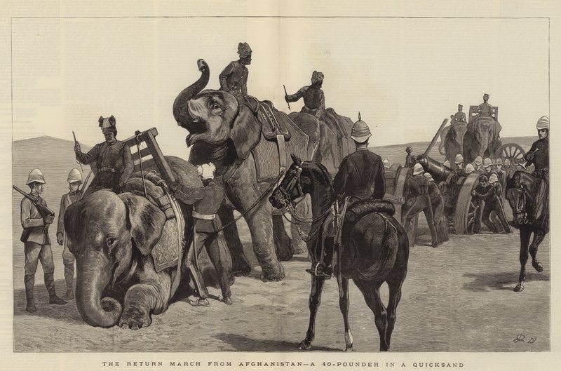De Terugtocht uit Afghanistan, een 40-Ponder in een Drijfzand door John Charlton