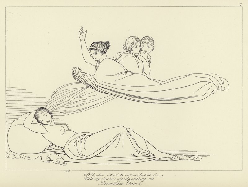 Prometheus Geketend door John Flaxman