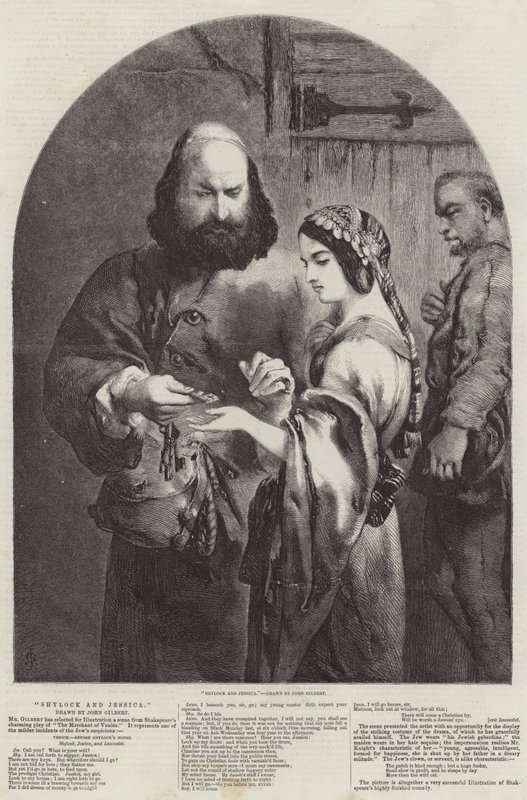 Shylock en Jessica door John Gilbert