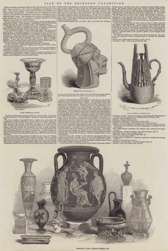 Verkoop van de Beckford Collectie door John Wykeham Archer
