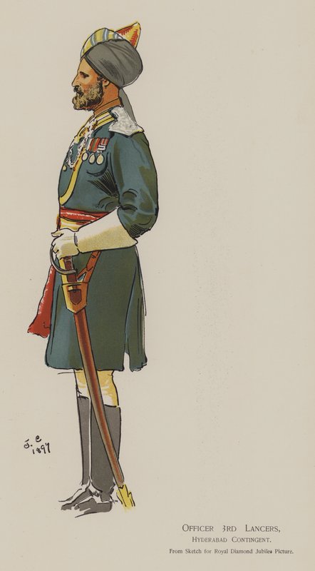 Officier 3e Lancers, Hyderabad Contingent door John (after) Charlton