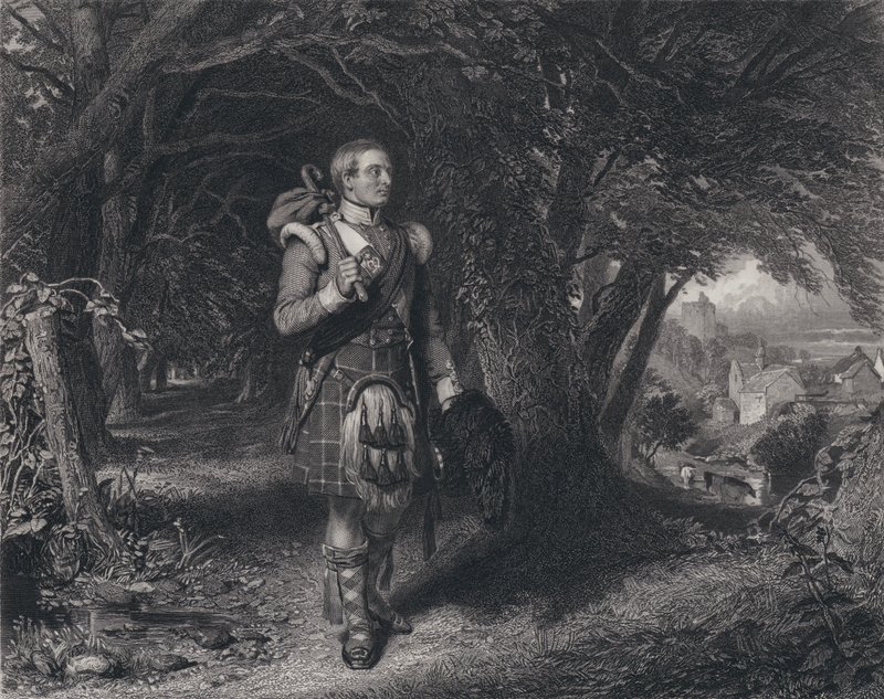 Illustratie voor De Terugkeer van de Soldaat door Robert Burns (gravure) door John (after) Faed