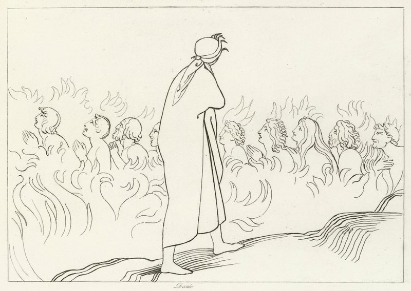 De vleselijke, Vagevuur, Canto 25 door John (after) Flaxman