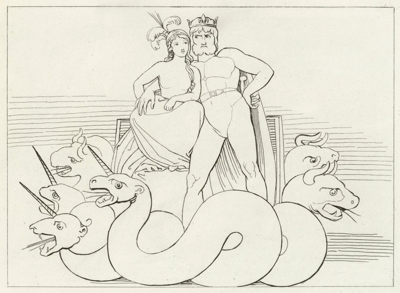 De intriges van de kerk, Vagevuur, Canto 32 door John (after) Flaxman