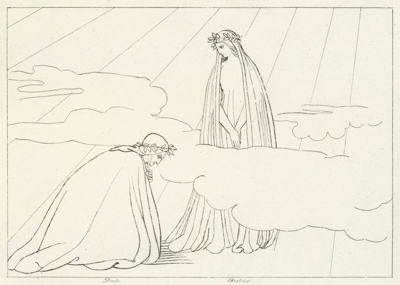 De Maanbol, Paradijs, Canto 2 (gravure) door John (after) Flaxman