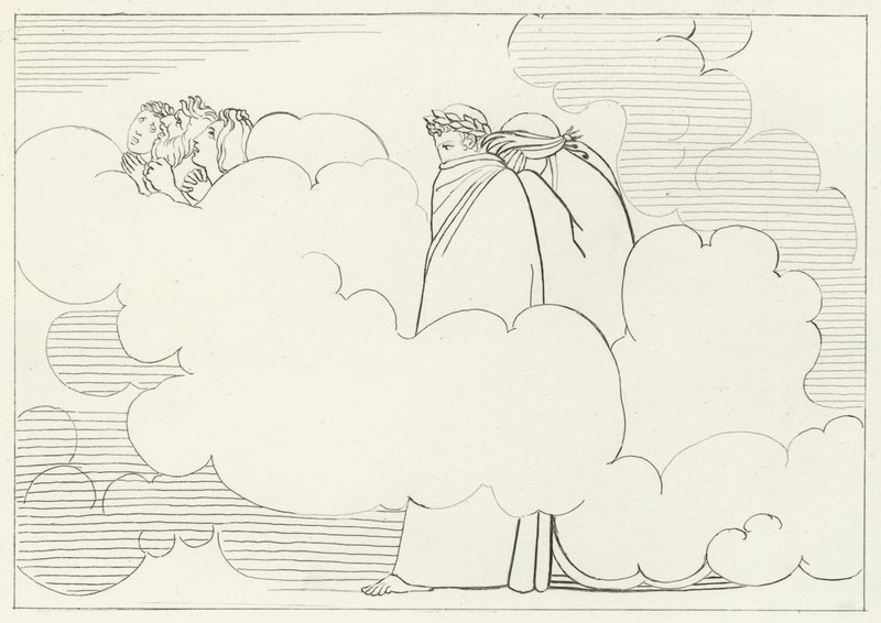 De Regio van Rook, Louteringsberg, Canto 16 (gravure) door John (after) Flaxman