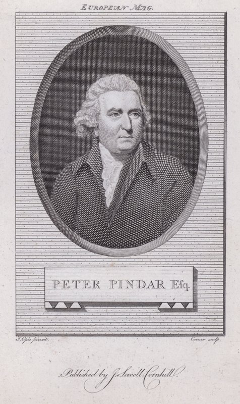 John Wolcot, Engelse arts en satiricus die schreef onder de naam Peter Pindar (gravure) door John (after) Opie