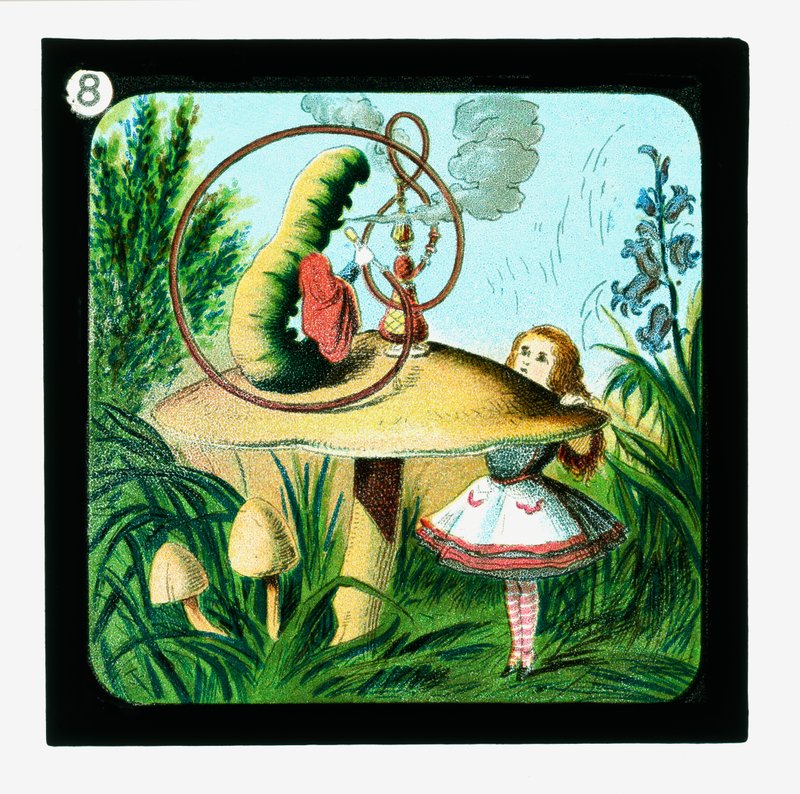 Alice in Wonderland, Gekleurde Lantaarnplaten door John (after) Tenniel