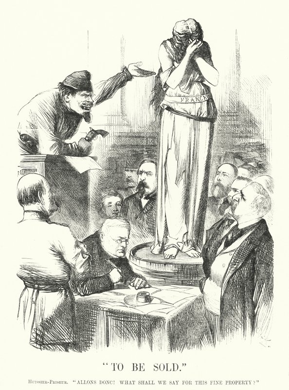 Punch cartoon: Te koop - De Parijse Commune door John (after) Tenniel