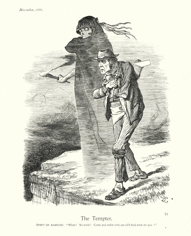 Sir John Tenniel cartoon: De Verleider door John (after) Tenniel