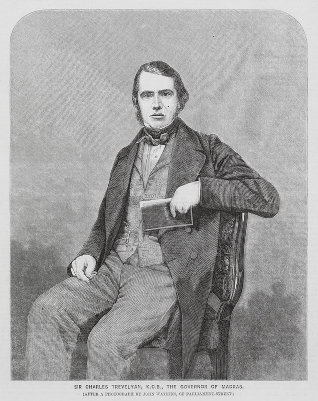 Sir Charles Trevelyan, Britse koloniale bestuurder door John (after) Watkins