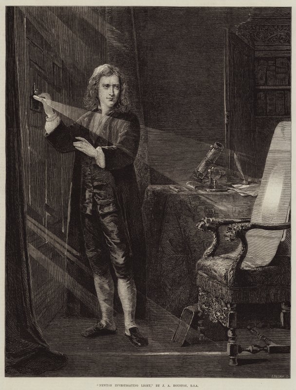 Newton onderzoekt Licht door John Adam P. Houston