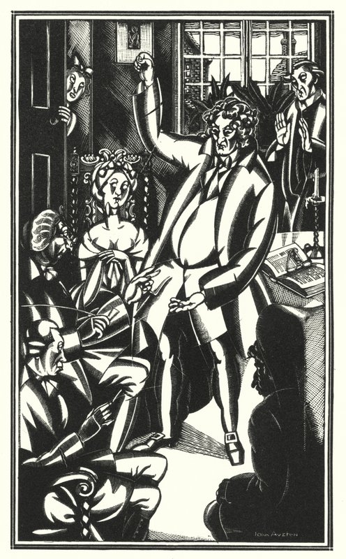 Illustratie voor Tristram Shandy door Laurence Sterne door John Austen