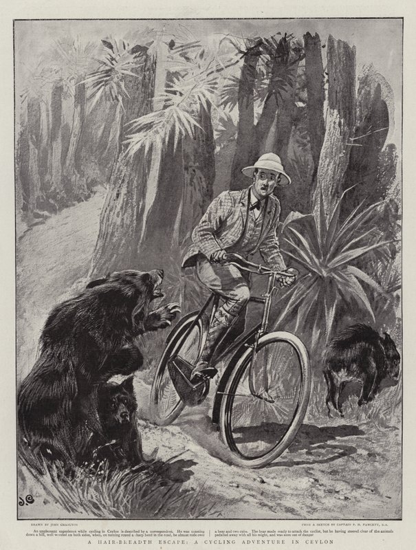 Een Haarscherpe Ontsnapping, een Fietsavontuur in Ceylon door John Charlton