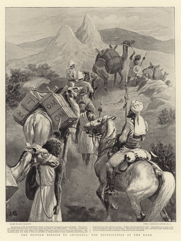 De Britse Missie naar Abessinië, de Moeilijkheden van de Weg door John Charlton