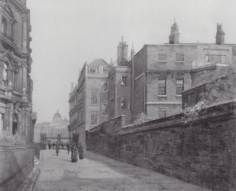 Verloren Londen: Passage in Spring Gardens van Trafalgar Square naar The Mall door John Crowther