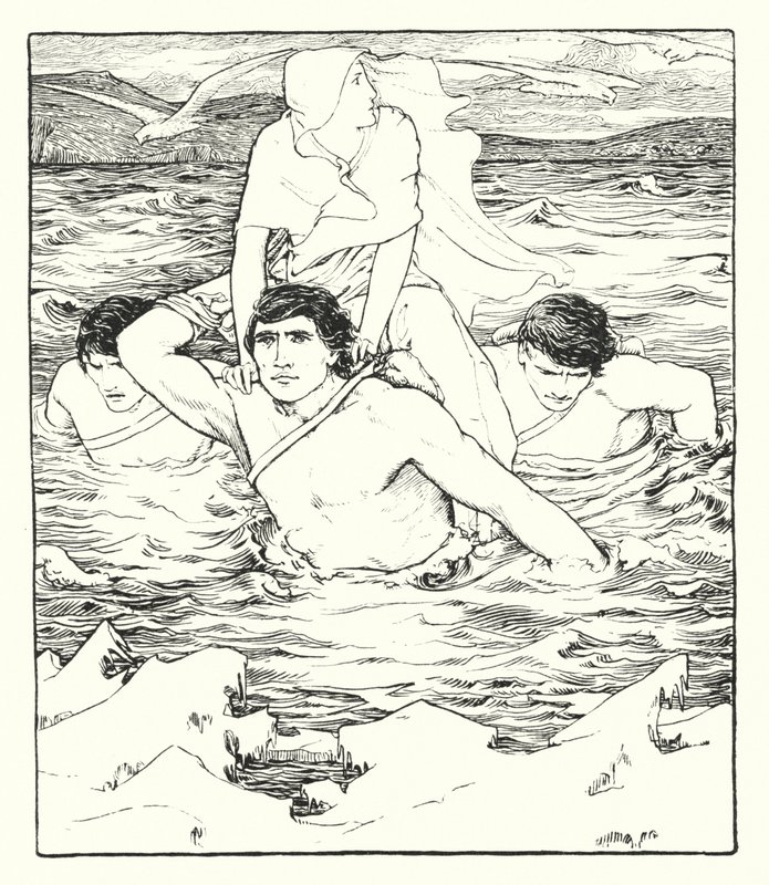 Illustratie voor Het Verhaal van Deirdre door John Dickson Batten