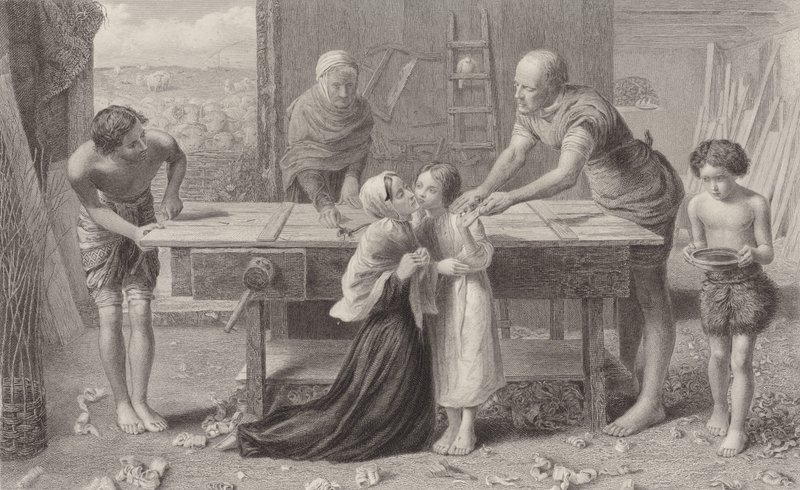 Christus in het huis van zijn ouders door John Everett Millais