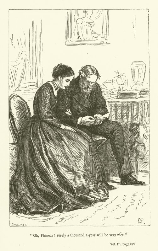 Illustratie voor Phineas Finn door Anthony Trollope door John Everett Millais