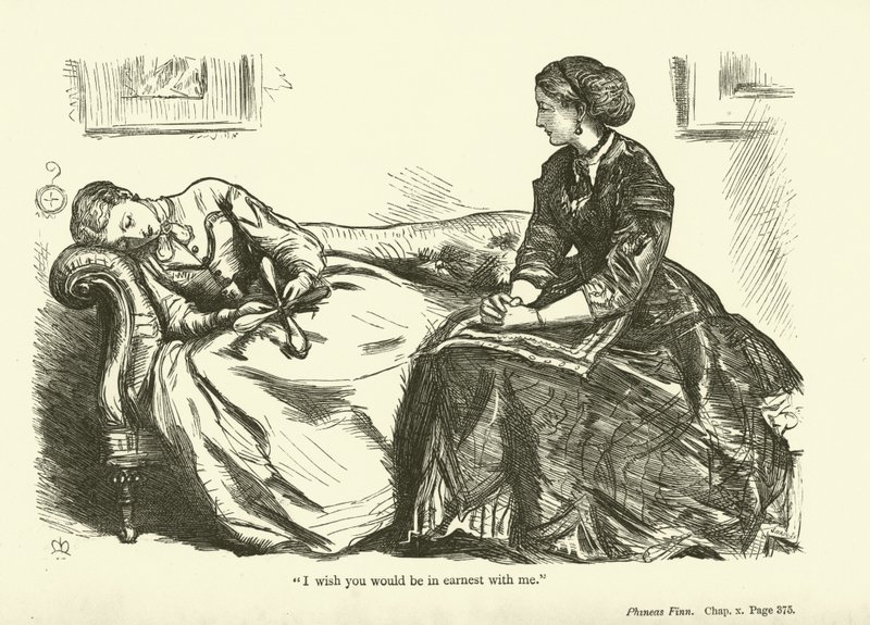 Illustratie voor Phineas Finn door Anthony Trollope door John Everett Millais