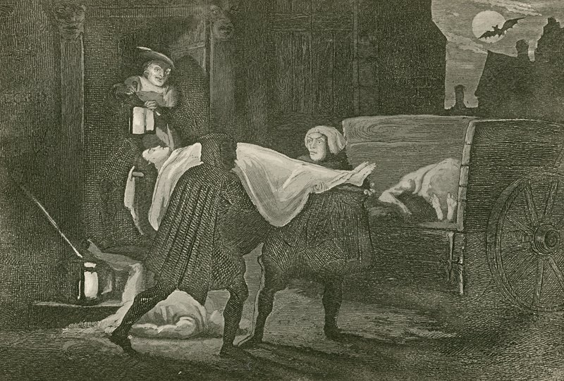 Het Lichaam van Amabel naar de Dodenkar gedragen door John Franklin