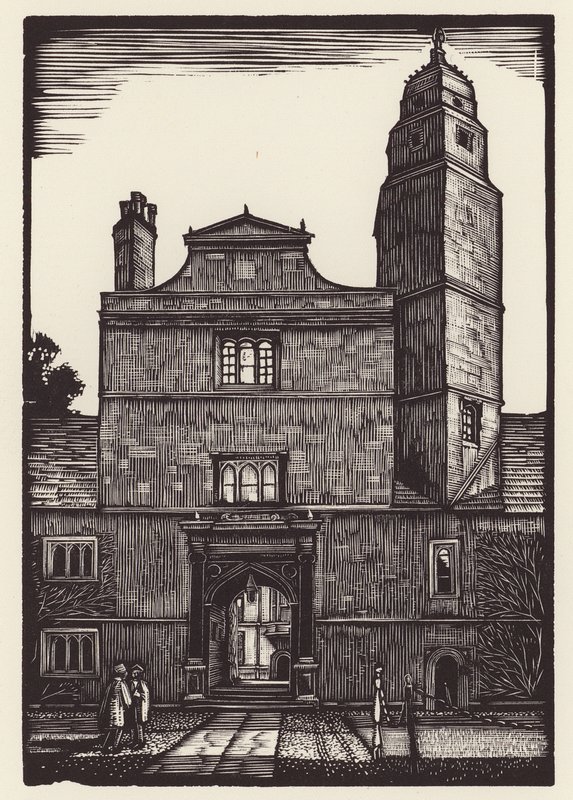 Cambridge: Caius (houtsnede) door John Frederick Greenwood