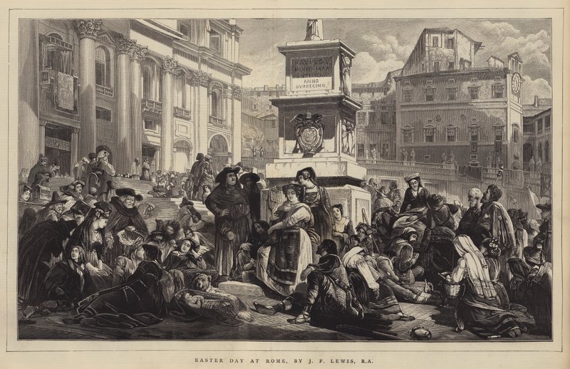 Paaszondag in Rome door John Frederick Lewis