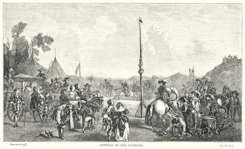 Festival van de papegaai (gravure) door John Frederick Tayler