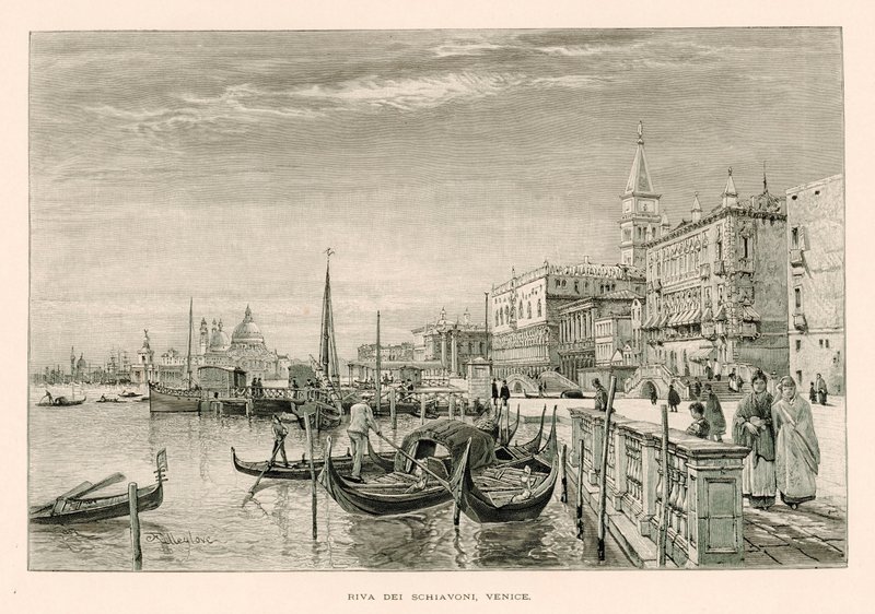 Riva dei Schiavoni, Venetië door John Fulleylove