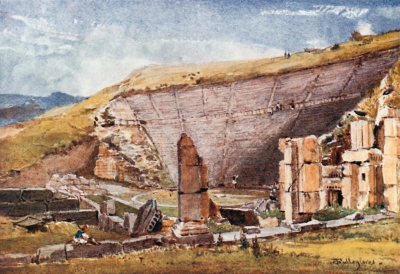 Het Theater van Epidaurus door John Fulleylove