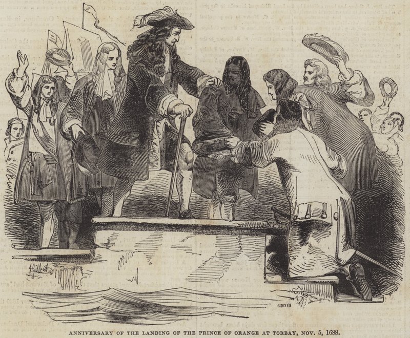 Jubileum van de landing van de Prins van Oranje in Torbay, 5 november 1688 door John Gilbert