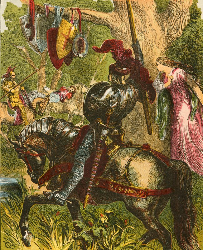 Sir Lancelot du Lake door John Gilbert