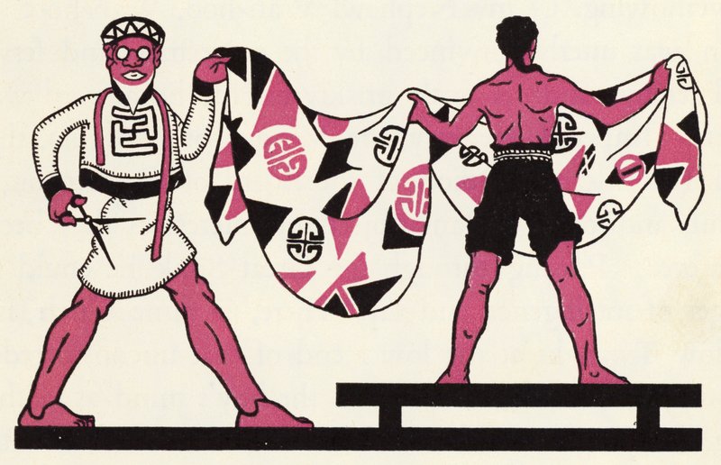Versiering voor het verhaal van Aladdin en de wonderlamp (kleur litho) door John Kettelwell