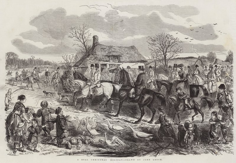 Een echte kerstvakantie door John Leech