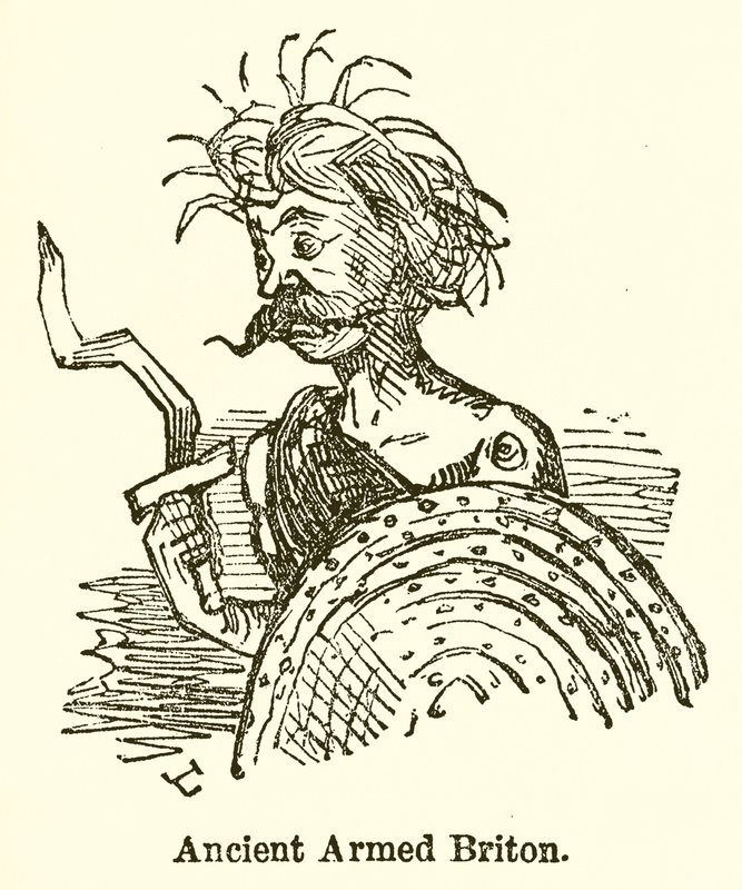 Oude gewapende Brit door John Leech