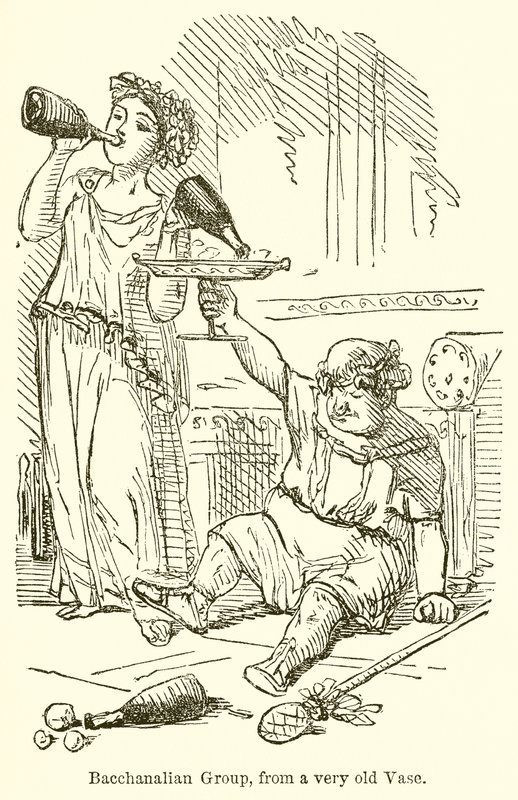 Bacchanaal Groep, van een Zeer Oude Vaas door John Leech