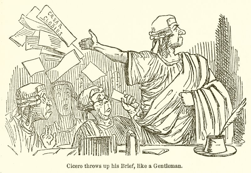 Cicero Geeft Zijn Pleidooi Op, Als Een Heer door John Leech