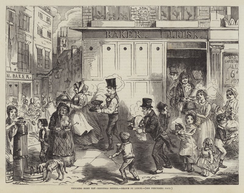 Het Kerstdiner Thuisbrengen door John Leech