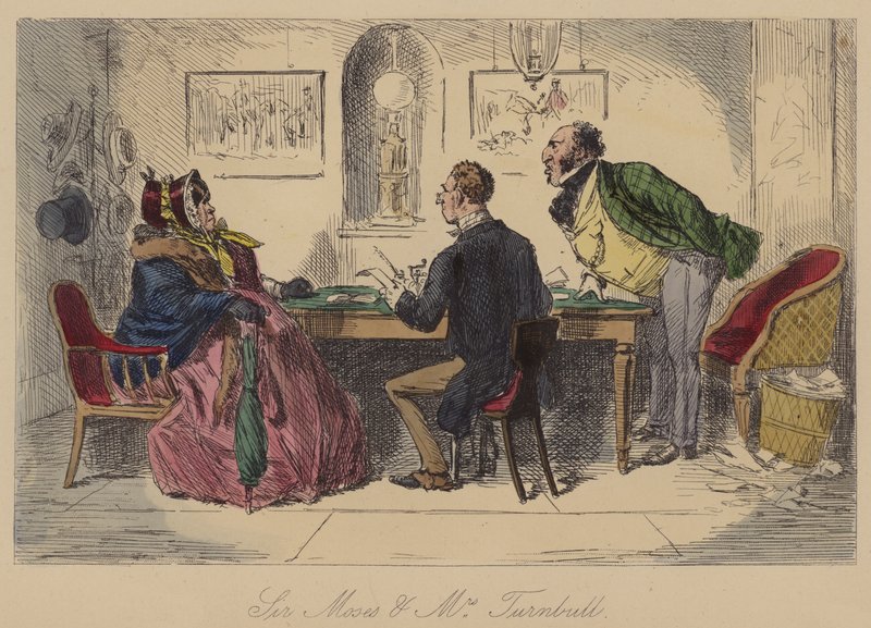 Sir Moses en Mevrouw Turnbull door John Leech