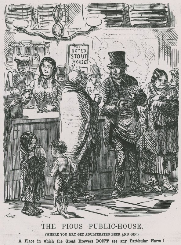 Het Vrome Café, waar je vervalst bier en gin kunt krijgen door John Leech