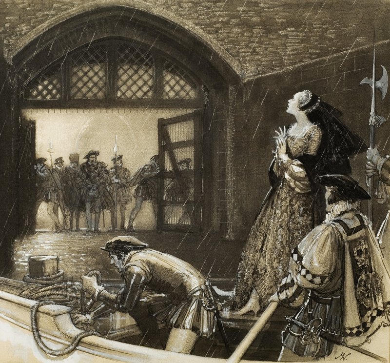 Ann Boleyn () komt aan bij de Tower door John Millar Watt