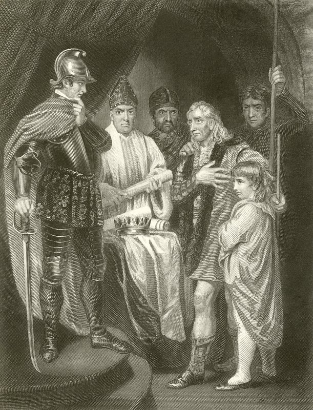 Balliol geeft zijn kroon over aan Edward I door John Opie