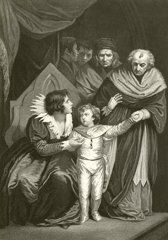 Elizabeth Woodville geeft haar zoon over door John Opie