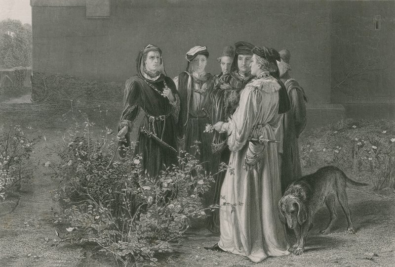 De scène in de Temple Garden, King Henry VI, Eerste Deel door John Pettie