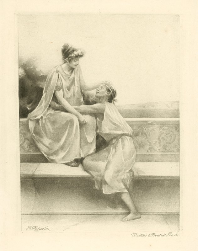 Illustratie voor de gedichten van Catullus (fotogravure) door John Reinhard Weguelin